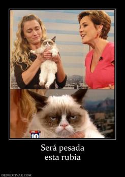 Será pesada esta rubia