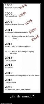 ¿Fin del mundo?