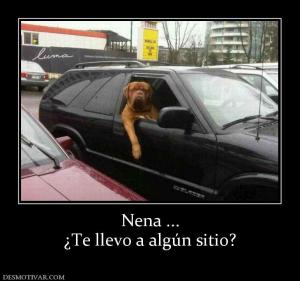 Nena ... ¿Te llevo a algún sitio?