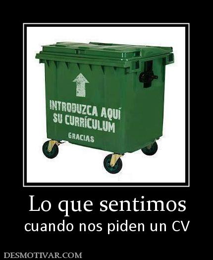 Lo que sentimos cuando nos piden un CV