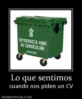 Lo que sentimos cuando nos piden un CV