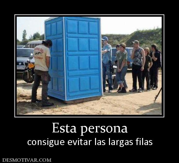 Esta persona consigue evitar las largas filas