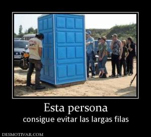 Esta persona consigue evitar las largas filas