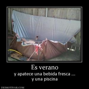 Es verano y apatece una bebida fresca ... y una piscina