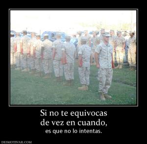 Si no te equivocas de vez en cuando, es que no lo intentas.