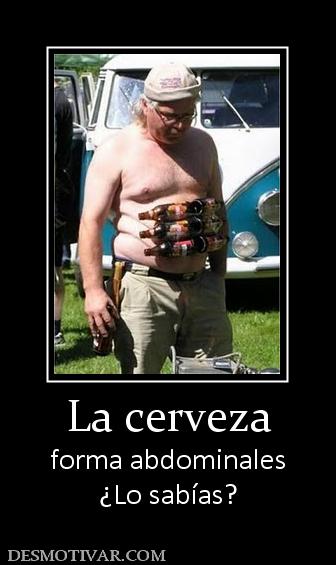 La cerveza forma abdominales ¿Lo sabías?