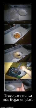 Truco para nunca más fregar un plato