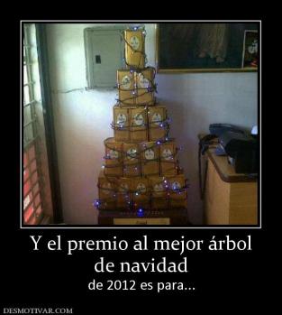 Y el premio al mejor árbol de navidad  de 2012 es para...