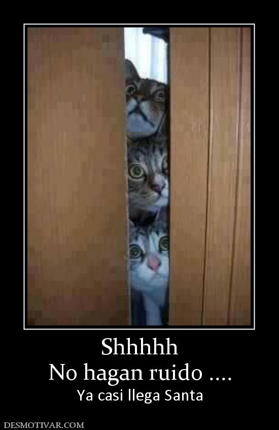 Shhhhh No hagan ruido .... Ya casi llega Santa