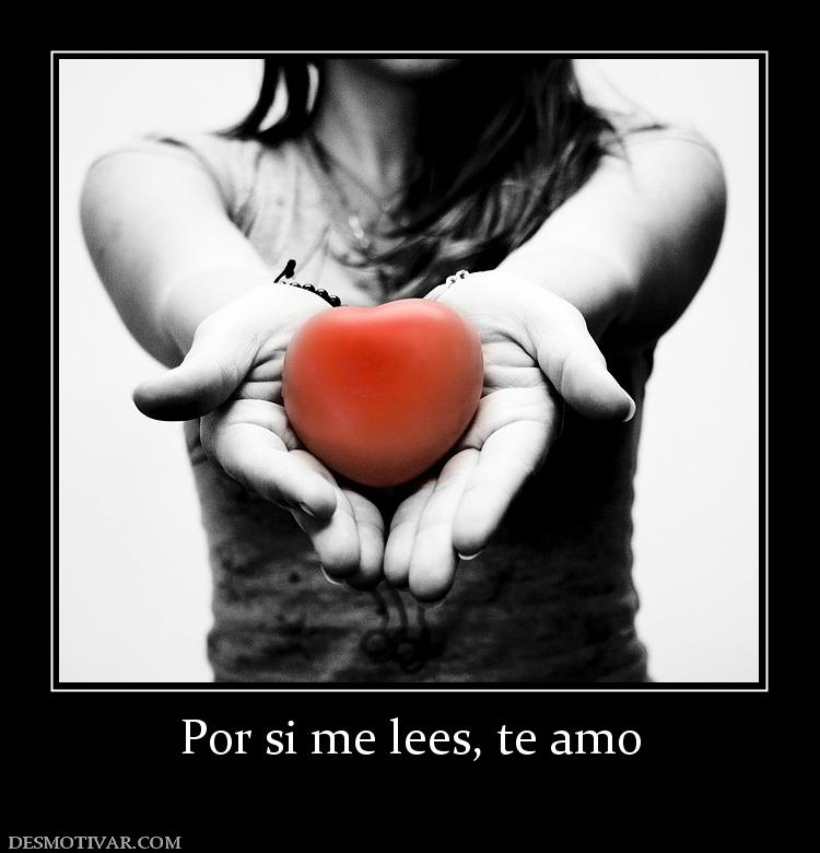 Por si me lees, te amo