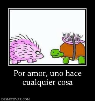 Por amor, uno hace cualquier cosa