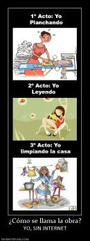 ¿Cómo se llama la obra? YO, SIN INTERNET