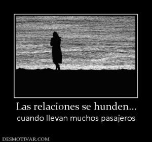 Las relaciones se hunden... cuando llevan muchos pasajeros