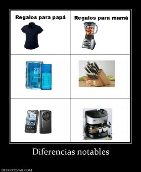 Diferencias notables