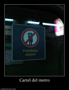 Cartel del metro