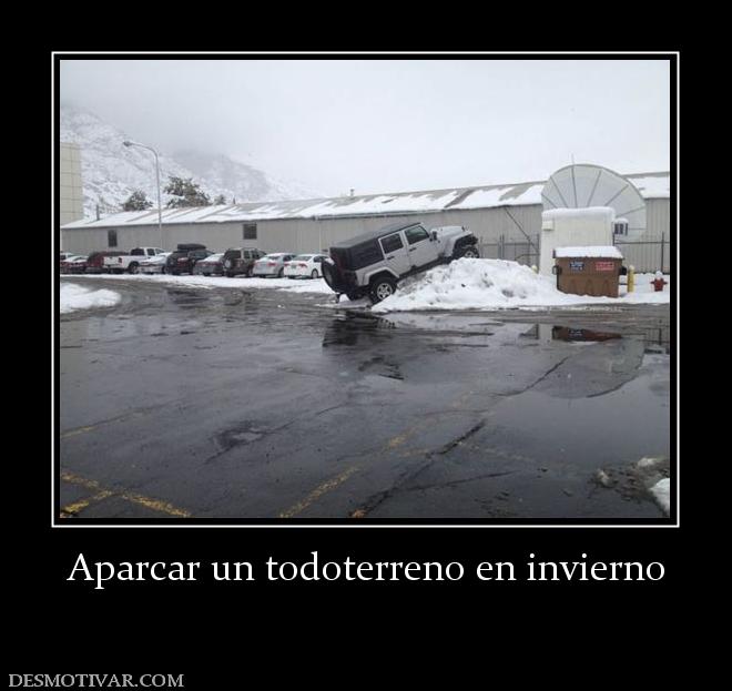 Aparcar un todoterreno en invierno