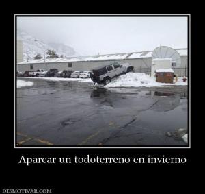 Aparcar un todoterreno en invierno