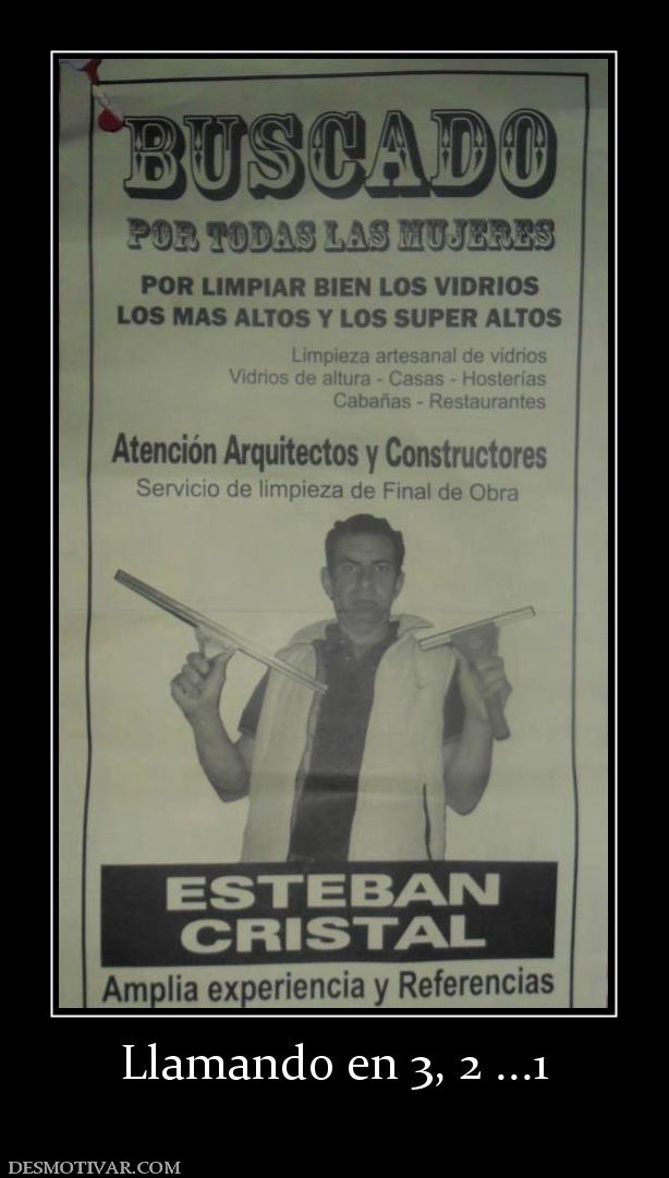 Llamando en 3, 2 ...1