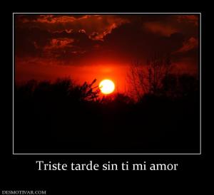 Triste tarde sin ti mi amor
