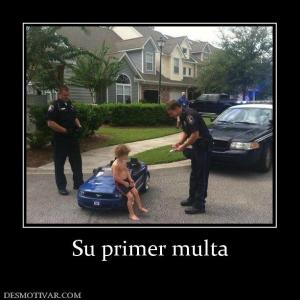 Su primer multa