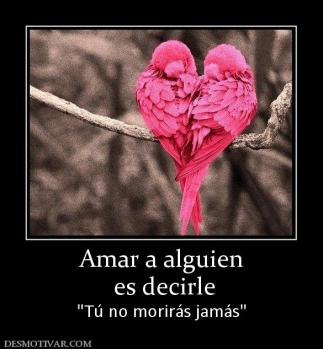 Amar a alguien  es decirle