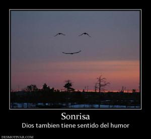 Sonrisa Dios tambien tiene sentido del humor