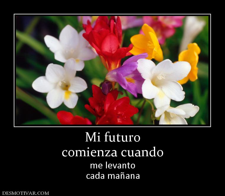 Mi futuro comienza cuando  me levanto cada mañana