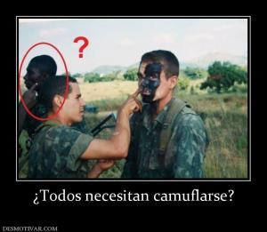 ¿Todos necesitan camuflarse?