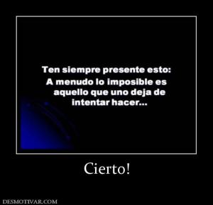 Cierto!
