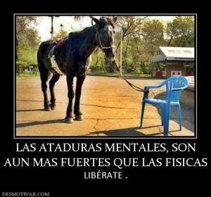 LAS ATADURAS MENTALES, SON AUN MAS FUERTES QUE LAS FISICAS LIBÉRATE .