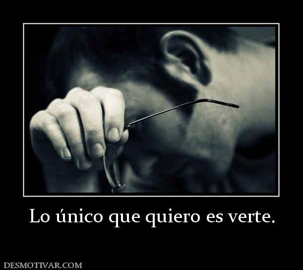 Lo único que quiero es verte.