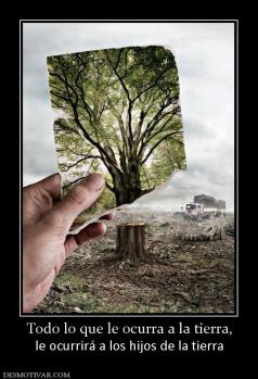 Todo lo que le ocurra a la tierra, le ocurrirá a los hijos de la tierra