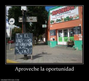 Aproveche la oportunidad