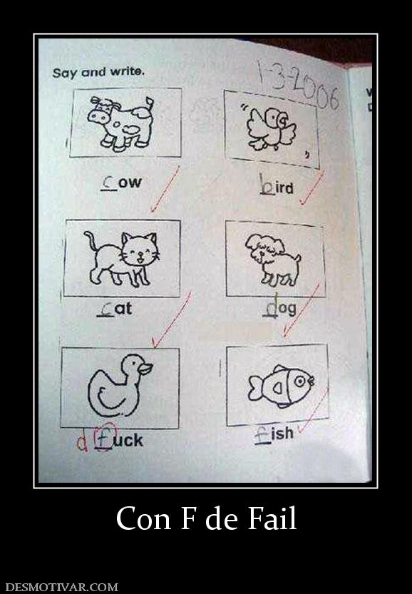 Con F de Fail