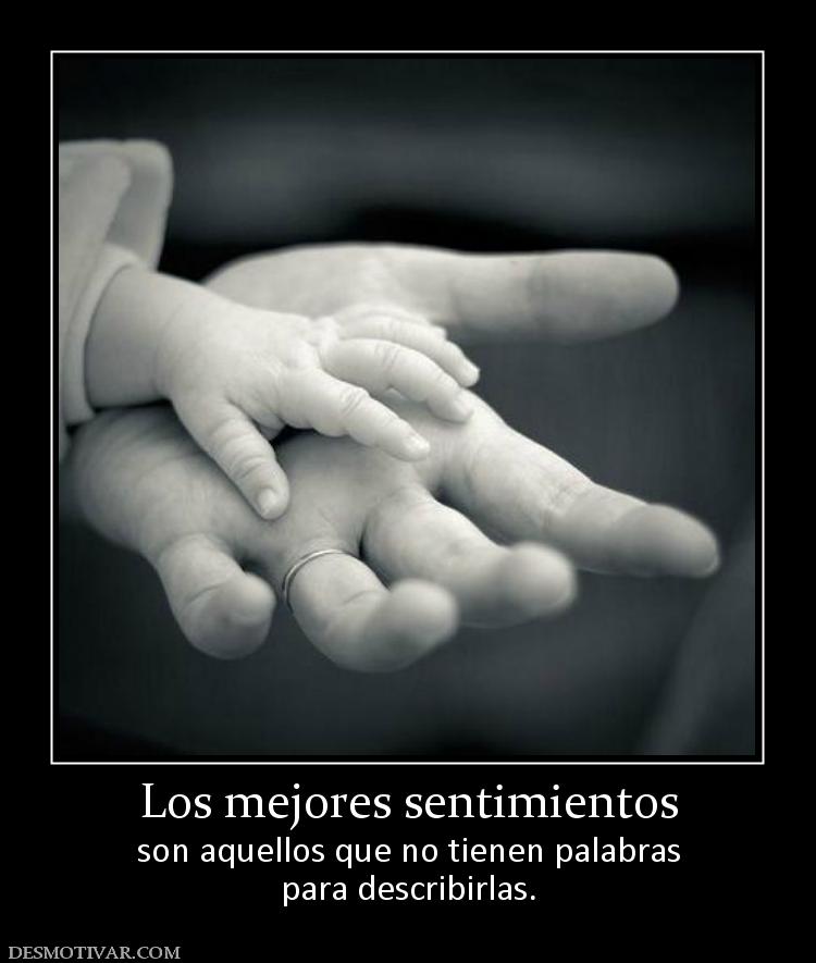Los mejores sentimientos son aquellos que no tienen palabras para describirlas.
