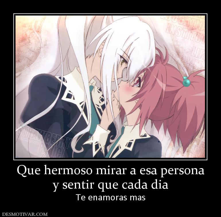 Que hermoso mirar a esa persona y sentir que cada dia Te enamoras mas