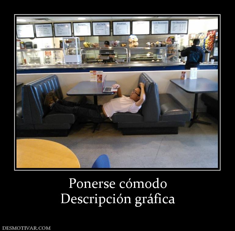 Ponerse cómodo Descripción gráfica