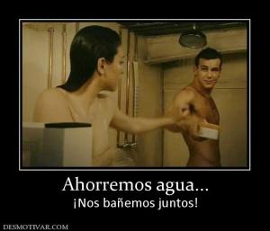 Ahorremos agua... ¡Nos bañemos juntos!