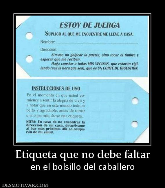 Etiqueta que no debe faltar en el bolsillo del caballero