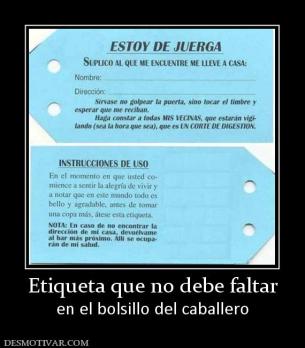 Etiqueta que no debe faltar en el bolsillo del caballero