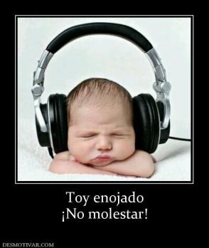 Toy enojado ¡No molestar!