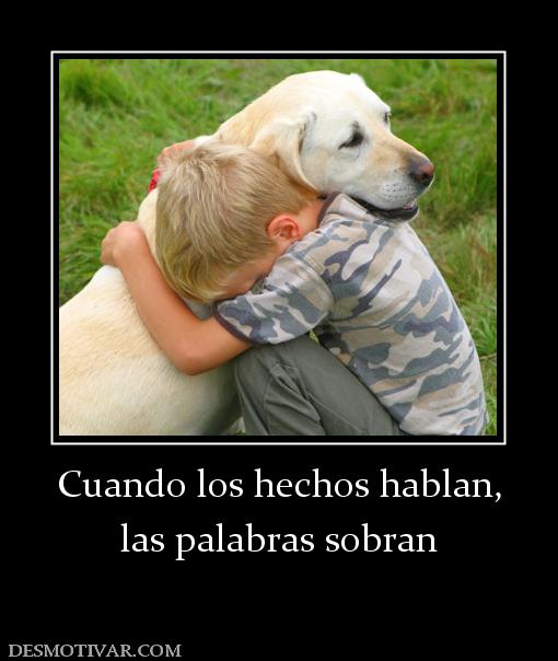 Cuando los hechos hablan, las palabras sobran