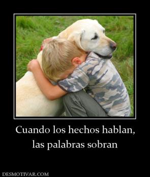 Cuando los hechos hablan, las palabras sobran