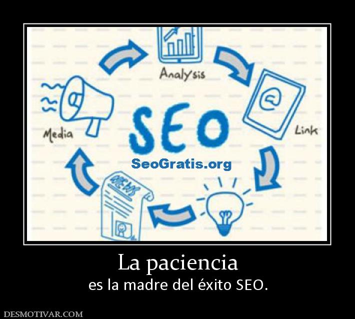 La paciencia es la madre del éxito SEO.