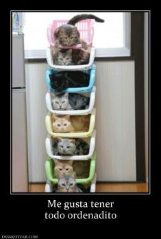 Me gusta tener todo ordenadito