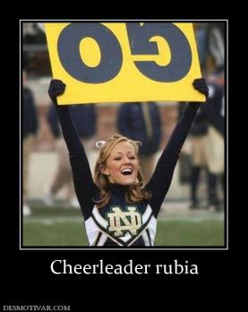 Cheerleader rubia