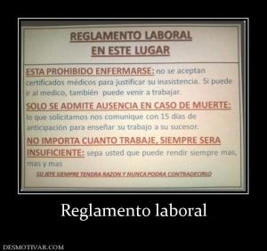 Reglamento laboral