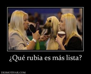 ¿Qué rubia es más lista?