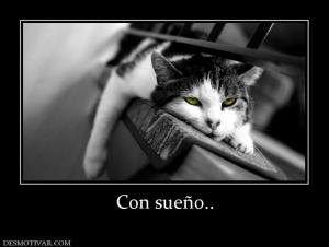 Con sueño..