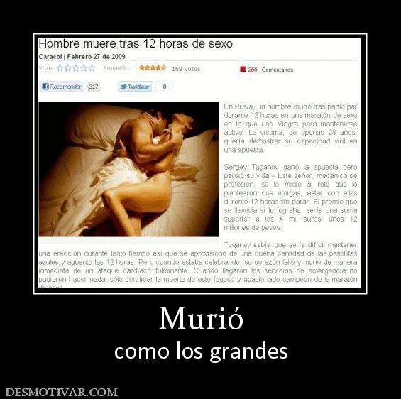 Murió como los grandes